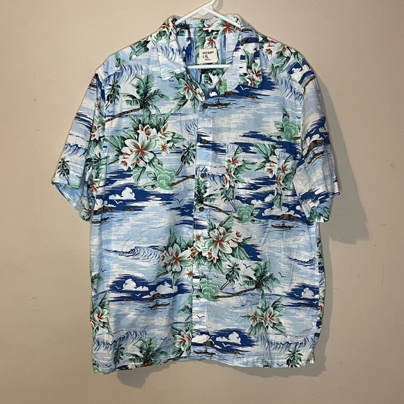 ⭐️Tropical Blue Hawaiian Shirt - Picture 2 of 7
